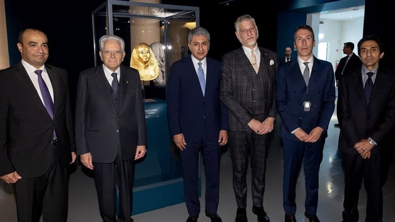 الرئيس الإيطالي يفتتح "كنوز الفراعنة"